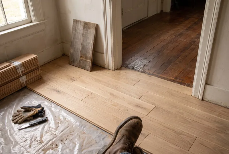 matching floors after additions and remodels (sample photo)